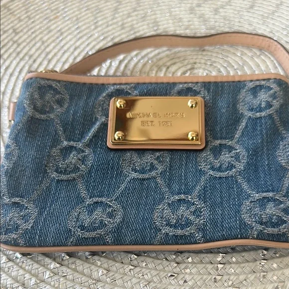 Michael Kors Blue Denim Wristlet - Picture 5 of 13